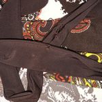 Cato Vintage Y2K 90s Tank Top M Babydoll Empire Waist Ruffle Paisley Orange READ Photo 9