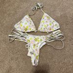 Fabletics NWT  Triangle Bikini Swim Top and High-Waisted Strappy Bikini Bottom XL Photo 5