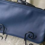 Boutique Blue And Black Heart Embossed Leather Wristlet Photo 2