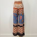 Raga Wide Leg Pants XS Boho Floral High Waist Split Leg Festival Chic Beachy Photo 2