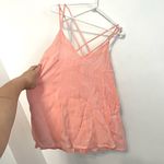 BKE NEW NWT RED BY BUCKLE Strappy Woven Tank Top Solid Pink V-Neck Sleeveless M Photo 7