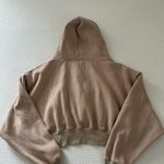 Oat Haus Cropped Sweatshirt Tan Size L Photo 4