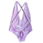 Free People NWT Free People Juillet Georgia One-Piece Swimsuit in Lilac Purple Ribbed Photo 3