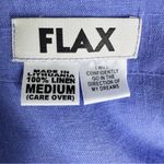 Flax Linen Button Front Jacket Top Periwinkle Blue Size M Relaxed Fit Photo 6