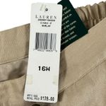 Ralph Lauren NWT Lauren  100% Linen Trousers 16W Tan Khaki Beige Pant Euro Summer Photo 9
