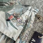 Artisan NY NEW!  Linen Tropical Print High Waisted Tie Front Shorts Size 12 Photo 6