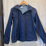 Columbia Women's Periwinkle Rain Jacket Sz L Photo 0