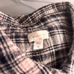 Garnet Hill  Organic Button Up Shirt Cream Black 16 Photo 9