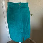 Vintage Teal Suede Leather Pencil Skirt Size undefined Photo 1