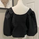 Levi's Levi’s Women’s Size XXXX Large Black Crop Top Puff /Balloon Sleeve New With Tags Photo 13