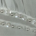 Morgan Taylor Fantasies  White Chiffon Pearl & Sequin Ruffle Nightie Chemise S Photo 3