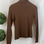 Piazza Sempione  Brown Ribbed Knit Long sleeve Turtleneck Sweater S Photo 0