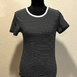 Active Basic Black & White Striped Shirt Photo 0