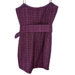 Amanda Uprichard  Mini Dress Women Small Purple Metallic Tweed Belted Night Out Photo 2