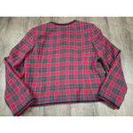 Pendleton  Vintage Red Green Black Plaid 100% Virgin Wool Jacket 14 Blazer Photo 4