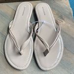 14th & Union  Nordstrom size 8 beige flat sandals toe post strappy new Photo 2