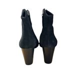 ZARA  Womens Sz 36 US 6 Suede Leather Cowboy Ankle Boots Black Block Heel Booties Photo 4