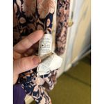 Lucky Brand  Navy Floral Long Sleeve Top Size Large Peasant Cottage Boho Fairy Photo 4