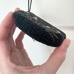 Vintage Art Deco handmade beaded black cat coin purse AS IS Photo 3