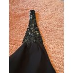 Papaya  women sleeveless chiffon cami top black beige beaded straps ruffle hem Photo 1