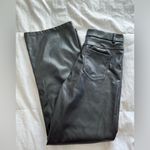 SheIn  faux leather black high waisted pants small petite Photo 9
