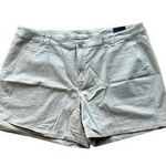 Lane Bryant Khaki Shorts Size 24 Mid Rise Cotton Stretch Chino NWT Beige Tan Photo 0