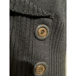 ST JOHN SPORT Women's Charcoal Wool Blend Shawl Collar Sweater Size S Gray Photo 3