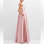 Alfred Sung  D852 Lace Up Back Bustier Gown Ballet Pink 14 Photo 2