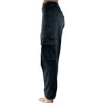 H&M Women's Black Slim Fit High Waisted Carrot Barrel Cargo Trousers Pants 34 Photo 2