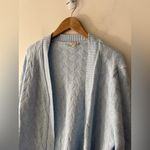 Talbots  Gorgeous Baby Blue Cable Knit Texture Open Cardigan Sweater Photo 1