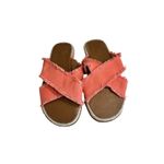 Caslon  Slides Crisscross Coral Size 8.5 M Open Toe Paxton Espadrille Sandals Photo 1