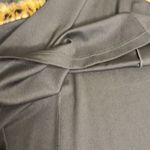 Sara Campbell black short sleeve fur trim cheetah front pockets swing dress Size L Photo 9