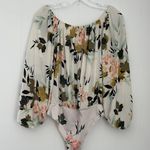 ZARA Floral Off Shoulder Bodysuit Size Small Photo 5
