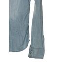 American Eagle ‎ Women's Jacket Vintage Studded Chambray Snap Pocket Pearl Size 2 Photo 7