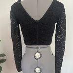 City Studio Womens Black Lace Glitter
Crop Top Blouse Photo 1