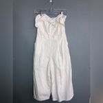 Greylin  by Anthropologie Elegant White Strapless wide leg jumpsuit size small #7 Photo 5