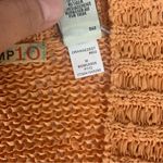 Stamp 10 women's medium knit Cardigan in Rich Orange peach crochet Photo 4