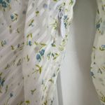 Free People  Sweetest Thing Mini Dress Bell Long Sleeve Ruffle Buttons Floral 10 Photo 6