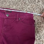 Tripp NYC  Daang Goodman Burgundy Skinny Jeans Pants Punk Goth Skull Button Sz 0 Photo 4