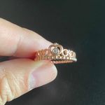 Rose Gold Heart Crown Ring Size 9 Photo 3