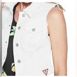 Guess  white Denim Vest,size XS,NWT Photo 1
