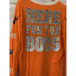 Victoria's Secret Victoria’s Secret Pink Here For The Boos Sequin Bling Halloween Shirt S Photo 4