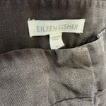 Eileen Fisher Linen Cropped Wide Leg Pants Charcoal Gray Size Small Photo 3