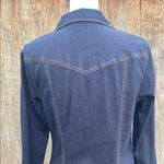 INC International Concepts Blue and Gold Sheath Dress with Notched Collar Sz 6 Photo 6