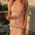 Lulus | Unlimited Love Dusty Pink Lace Trumpet
Midi Dress | Size Small Photo 1