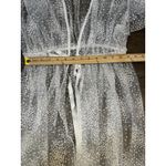 Coquette Lingerie Sheer Flower Dotted Flutter Long Robe Kimono One Size Sheer White Photo 13