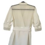 Rime Arodaky Jax Mini Dress Belted Lace Trimmed Crepe Wrap White Size US 6 FR 38 Photo 6