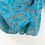 Cleobella  Jayda Organic Cotton Blue Block Print Blouse Size Small Photo 5