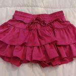 American Threads Day + Moon Fuschia Ruffled Tiered Mini Skirt Photo 0