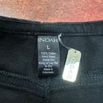 Indah  Black Lace Up Front High Waisted Frayed Hem Casual Shorts Size Large Photo 3